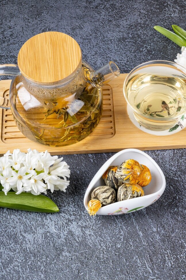 Связанный чай Жёлтые Цветы Хуан Ху Ли Чжи МирЧиК (50 гр)