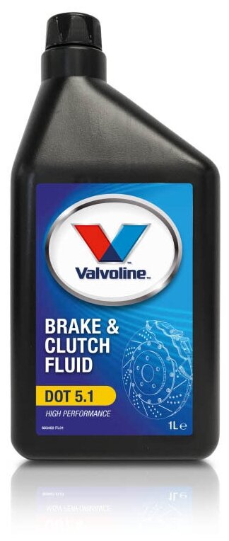 Тормозная жидкость Valvoline Brake & Clutch Fluid DOT 5.1 синтетическая 1л