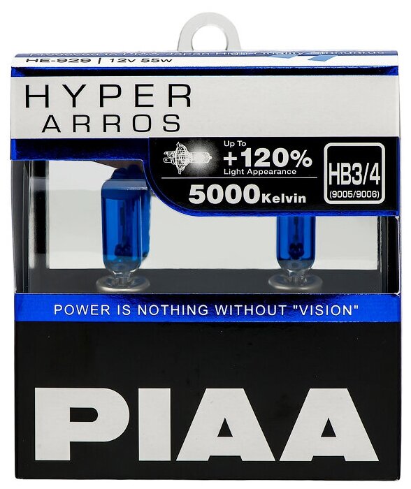 Piaa bulb hyper arros 5000k he-929-(hb3hb4) / лампа накаливания Piaa HE929HB3HB4