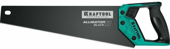 Ножовка для точного реза "Alligator BLACK 11", 400 мм, 11 TPI 3D зуб, KRAFTOOL