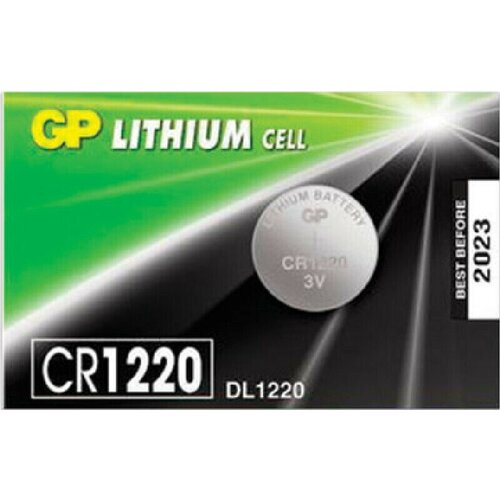 Батарейка Батарейка GP Lithium, CR1220, литиевая, в блистере (отрывной блок), CR1220RA-7C5