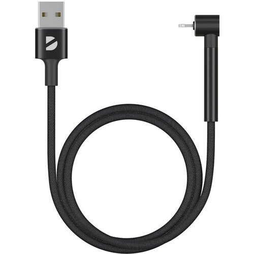 Кабель Lightning (m) - USB(m) Deppa, 1м, подставка, алюминий, черный (72294) кабель lightning m usb m deppa 1м подставка алюминий черный 72294