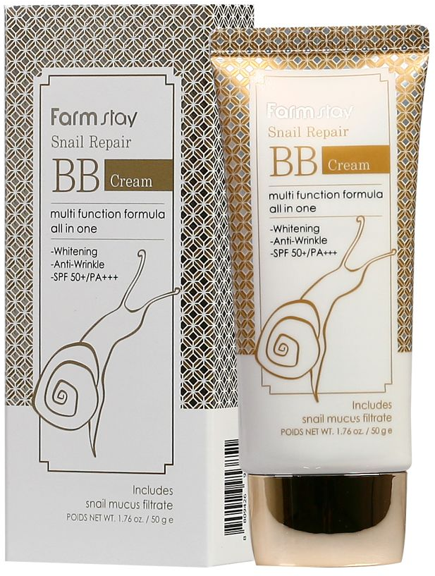 FarmStay BB крем Snail Repair BB Cream с муцином улитки, 50 мл.