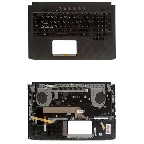 Keyboard Клавиатура для ноутбука Asus GL503VD-1A с топкейсом черная с подсветкой 4935₽