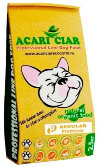 Сухой корм для собак с говядиной Acari Ciar Regular (гигант гранула) 2.5 кг.