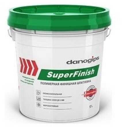 Шпатлевка полимерная Danogips SuperFinish(Даногипс СуперФиниш) финишная готовая 5кг