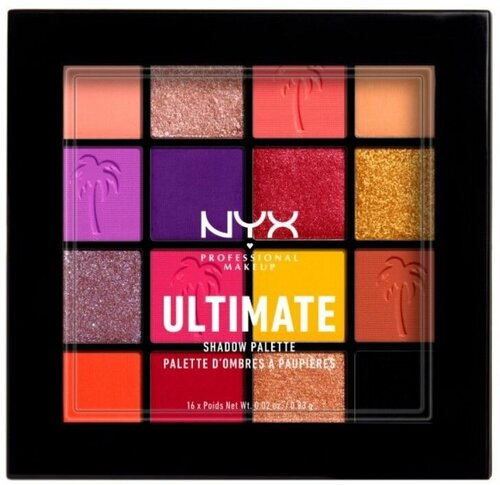 NYX Professional Makeup, Палетка теней ULTIMATE SHADOW PALETTE FEST, оттенок 13, FESTIVAL, 24 гр