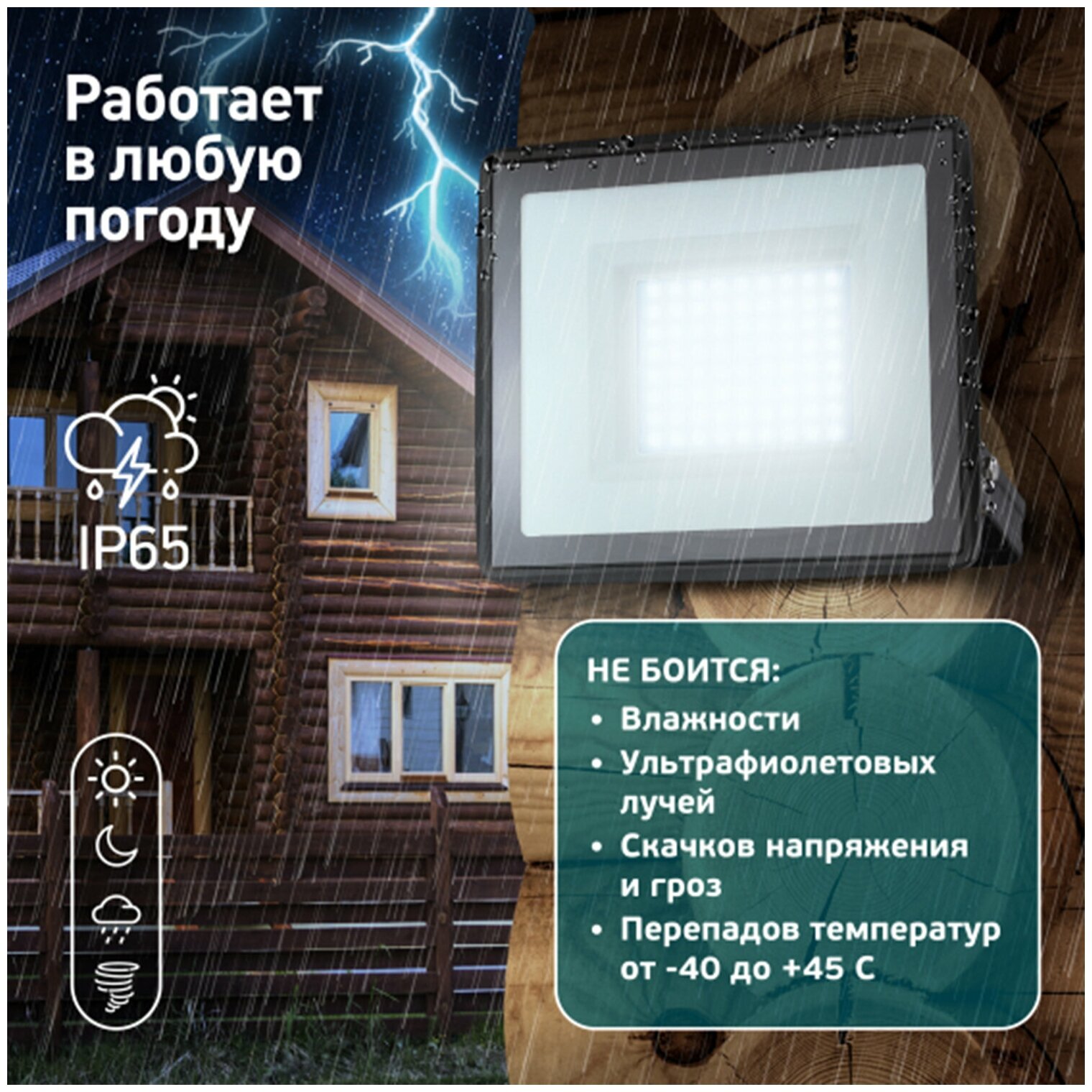 Прожектор светодиодный LPR-023-0-65K-050 50Вт 6500К 4000лм IP65 уличный Эра Б0052024