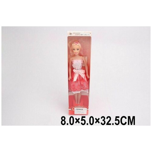 Кукла в платье, цвет - розовый, 1 упаковка