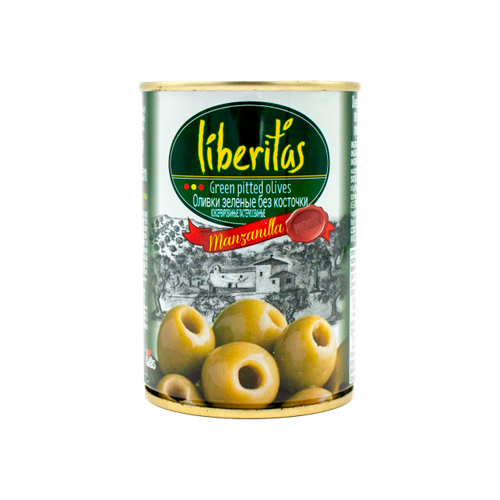 Оливки зеленые LIBERITAS б/к, ж/б 300 мл