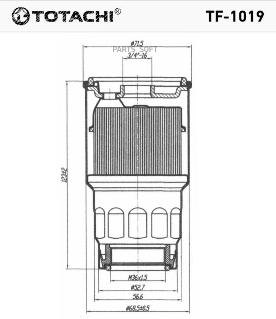 TOTACHI TF1019 фильтр топливный () 1шт
