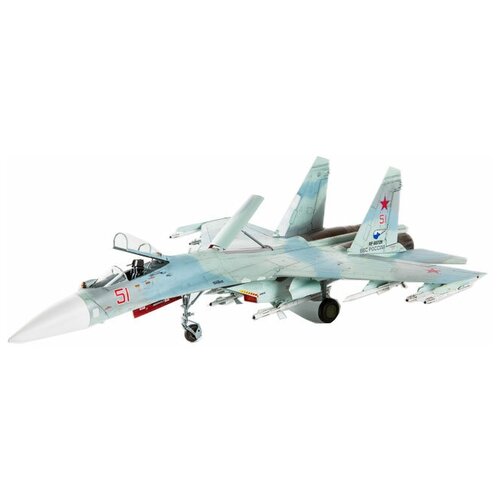 Купить Сборная модель ZVEZDA Российский многоцелевой истребитель завоевания превосходства в воздухе Су-27СМ (7295) 1:72, Сборные модели