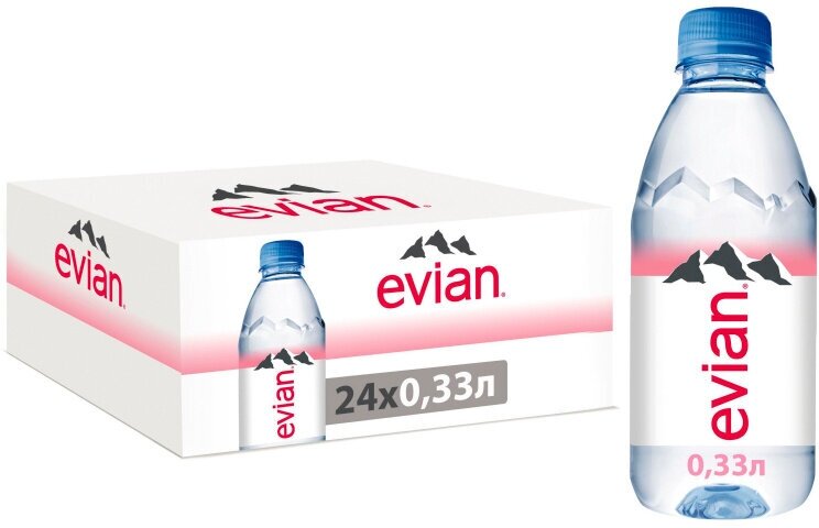 Вода негазированная минеральная EVIAN (Эвиан), 0,33 л, пластиковая бутылка, 13860 - фотография № 10