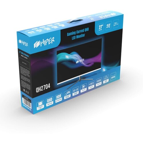 Монитор Hiper 27 QH2704 (GC-R203F-75) QHD/IPS/75Hz/5ms/HDMI/DP/250cd