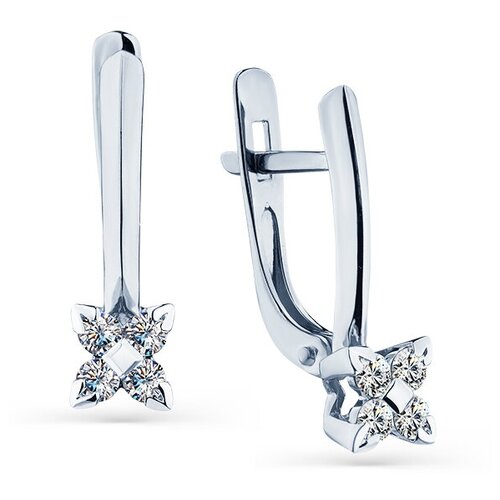 Серьги Master Brilliant Золотые серьги с бриллиантом