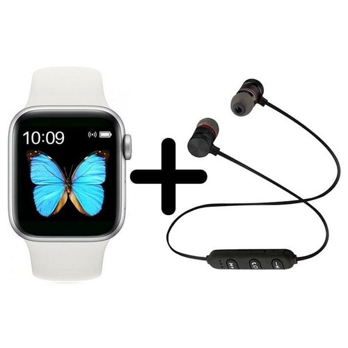 Умные часы BandRate Smart BRST500500SW-SET1 с беспроводными наушниками тонометром мониторингом сна 418400₽