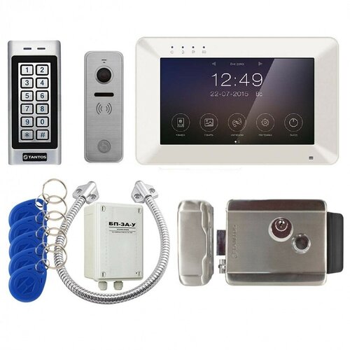 Комплект видеодомофона для дома Tantos Rocky HD Wi-Fi и iPanel2 HD c замком и кодонаборной панелью