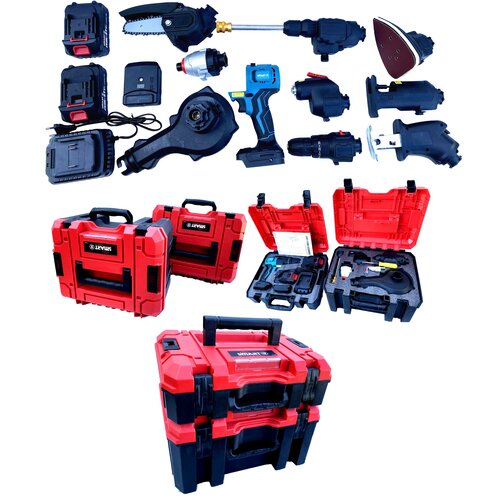 Набор аккумуляторных инструментов 11 в 1 аккумуляторных Smart 2 акб кейс 21В Li-ion 4 Aч 1665000₽