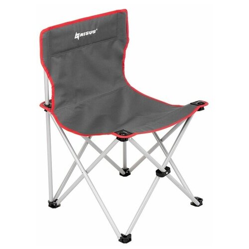фото Стул складной nisus серый/красный без чехла n-96801-gr-1)
