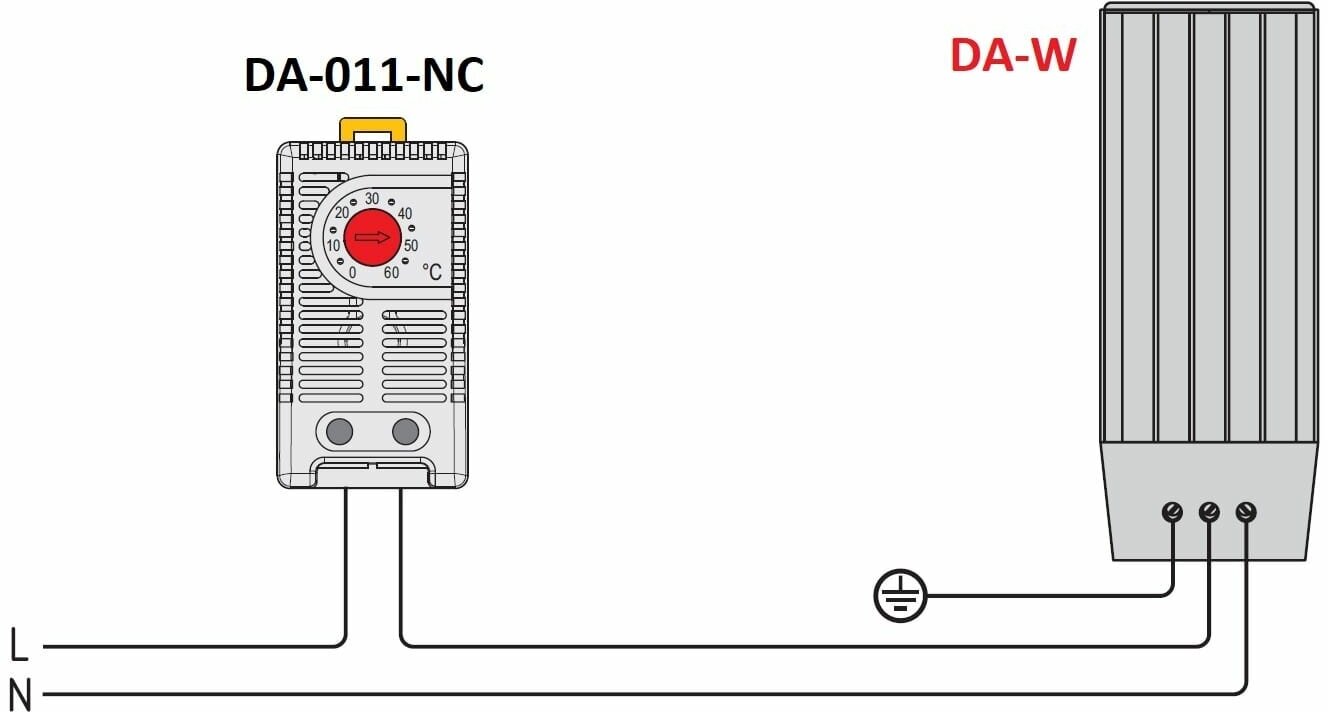 DA-011-NC Термостат механический на DIN-рейку -10…80°С 1НЗ 10А IP20 - фотография № 4