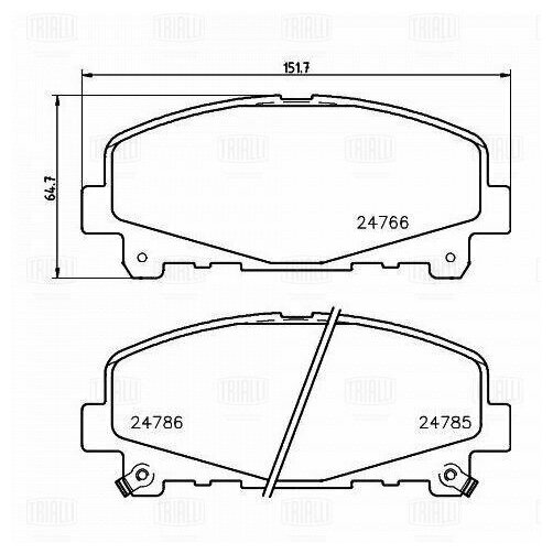 Колодки торм. для а/м Honda Accord (08-) диск. перед. (PF 4222), TRIALLI PF4222