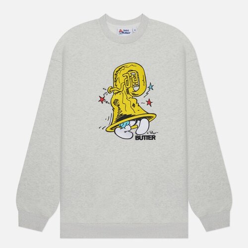 Мужская толстовка Butter Goods x The Smurfs Harmony Crew Neck серый, Размер S