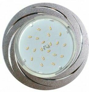 Ecola GX53 H4 DL5386 светильник встраив. без рефл. Вихрь матовый Хром/Алюм 20x110 (к+)