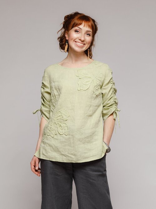 Блуза  Kayros, размер 44-46, зеленый
