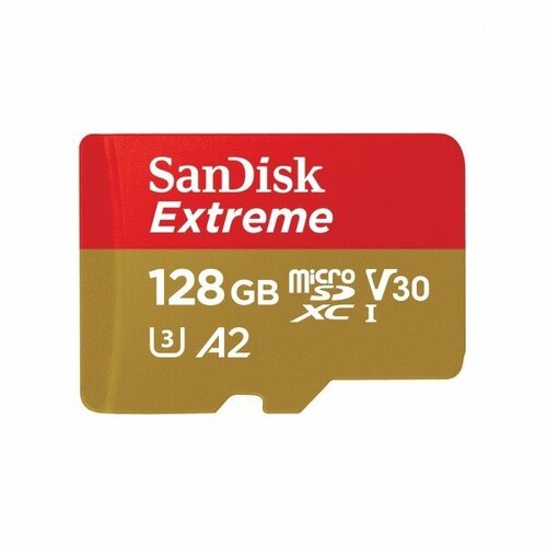 Карта памяти SanDisk 128GB microSDXC Class 10 UHS-I A2 C10 V30 U3 Extreme 170MB/s SDSQXAA-128G-GN6GN sd карта sandisk extreme sdsqxaa 128g gn6gn