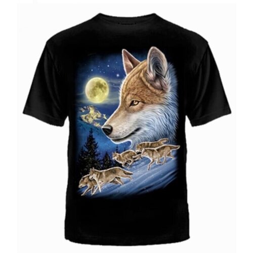 Футболка Банзай, хлопок, принт печать, размер 52, черный