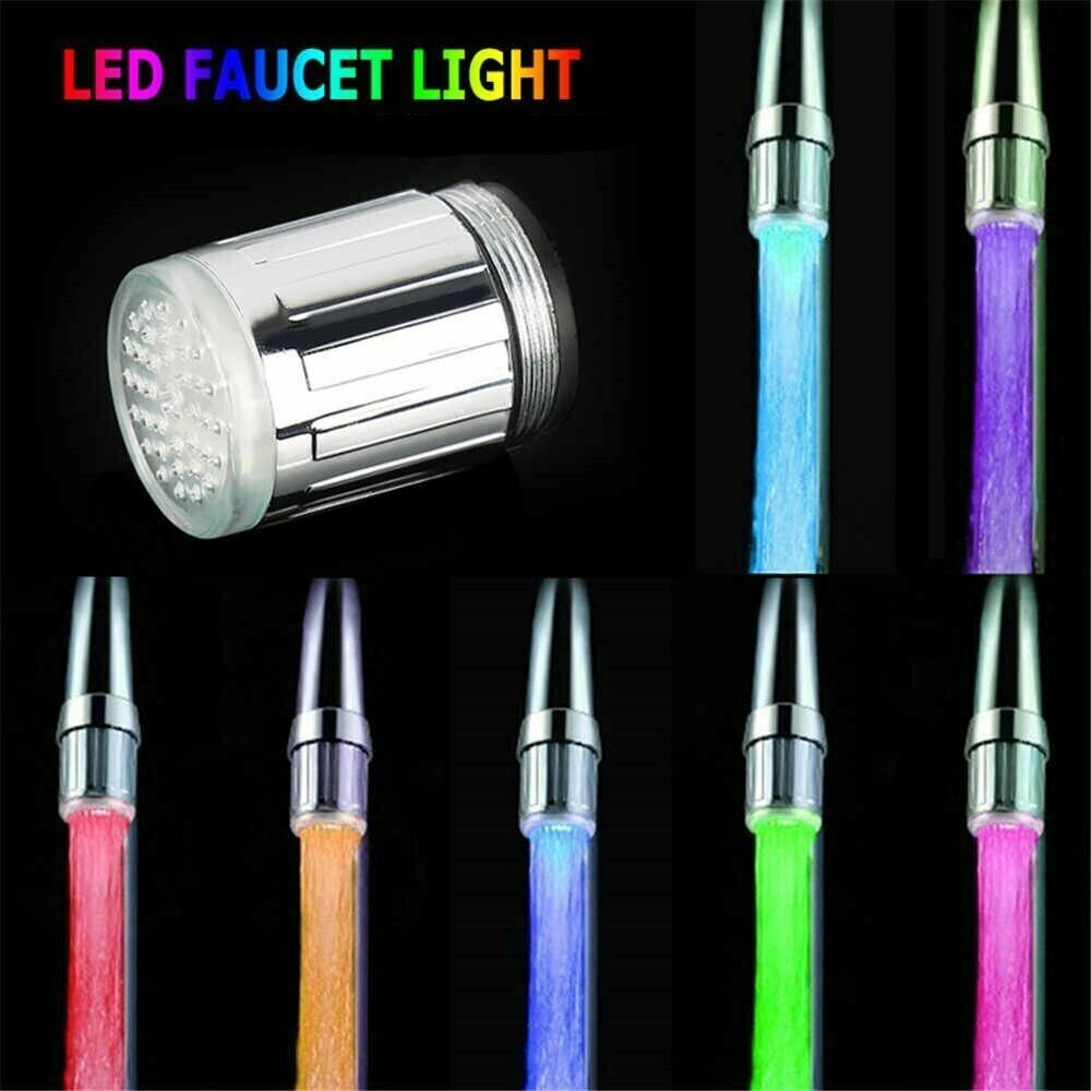 Картинки Насадка на кран с LED подсветкой воды / Аэратор светодиодный / Светодиодный смеситель / Аэратор на кран