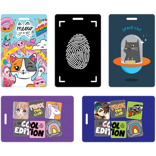 Комплект 20 шт Обложка-карман для карты пропуска проездного OfficeSpace Have Fun 9565мм ПВХ ассорти 1046₽