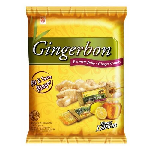 Имбирные конфеты Мед и Лимон Gingerbon, 125 гр