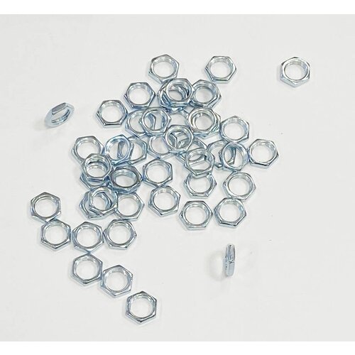 Гайка М10х1, гайка для люстры стальная оцинкованная плоская. (M10x1) 30 шт.