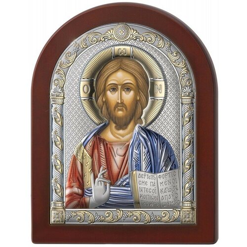 Икона Иисус Христос 84127/COL, 15х20 см, цвет: серебристый