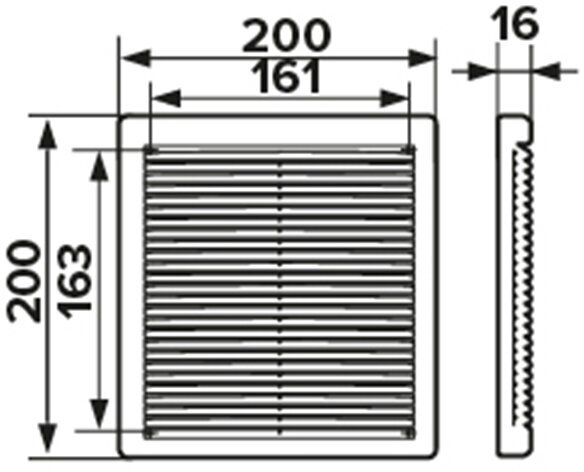 2020РЦ Решетка вентиляционная 200x200 мм (пластиковая) ERA - фото №11