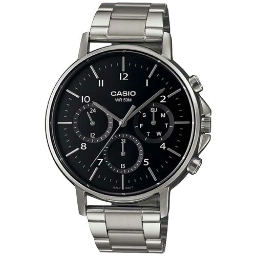 Наручные часы CASIO Collection MTP-E321D-1A, серебряный, черный