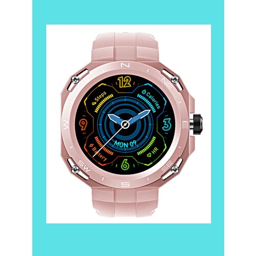 Умные часы HW3 Cyber - Contemporary Cyber Smart Watch, дисплей 1,39 дюйма для iOS и Android, розовые