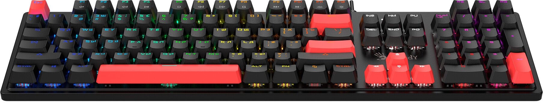 Клавиатура A4Tech Bloody S510R черный (s510r usb fire black/blms red) - фото №4