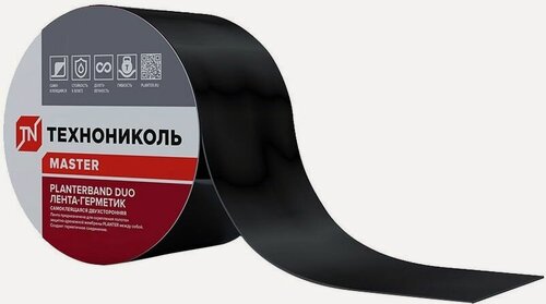 Изображение товара Технониколь Плантербенд Дуо гидроизоляционная лента 5см х 10м черная