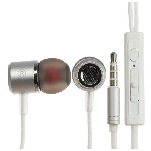 Наушники Exployd EX-HP-849 вакуумные микрофон 108 дБ 32 Ом 35 мм 12 м серебристые 29500₽