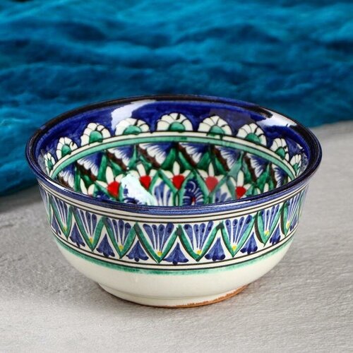 Коса Риштанская Керамика Узоры 145 см малая синяя 696₽