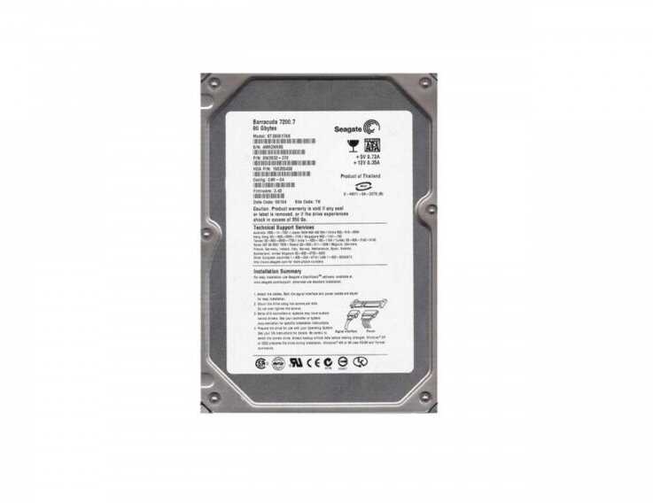 Жесткий диск Seagate ST380817AS 80Gb 7200 SATA 3.5" HDD