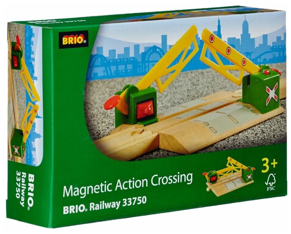 Игровой набор Brio Железнодорожный переезд на магнитах - фото №2