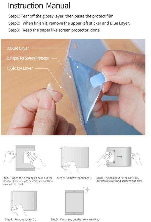 Защитная пленка для Apple iPad 105 дюймов с эффектом бумаги WIWU Paper-Like Protect Film iPaper