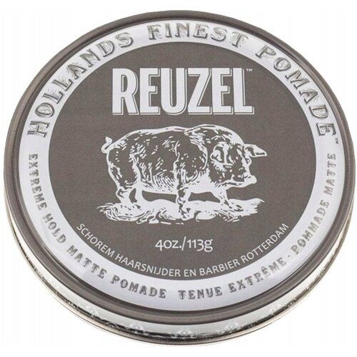 REUZEL помада Hollands Finest Pomade Extreme hold matte, экстрасильная фиксация, 113 мл reuzel глина hollands finest pomade clay matte средняя фиксация 340 мл