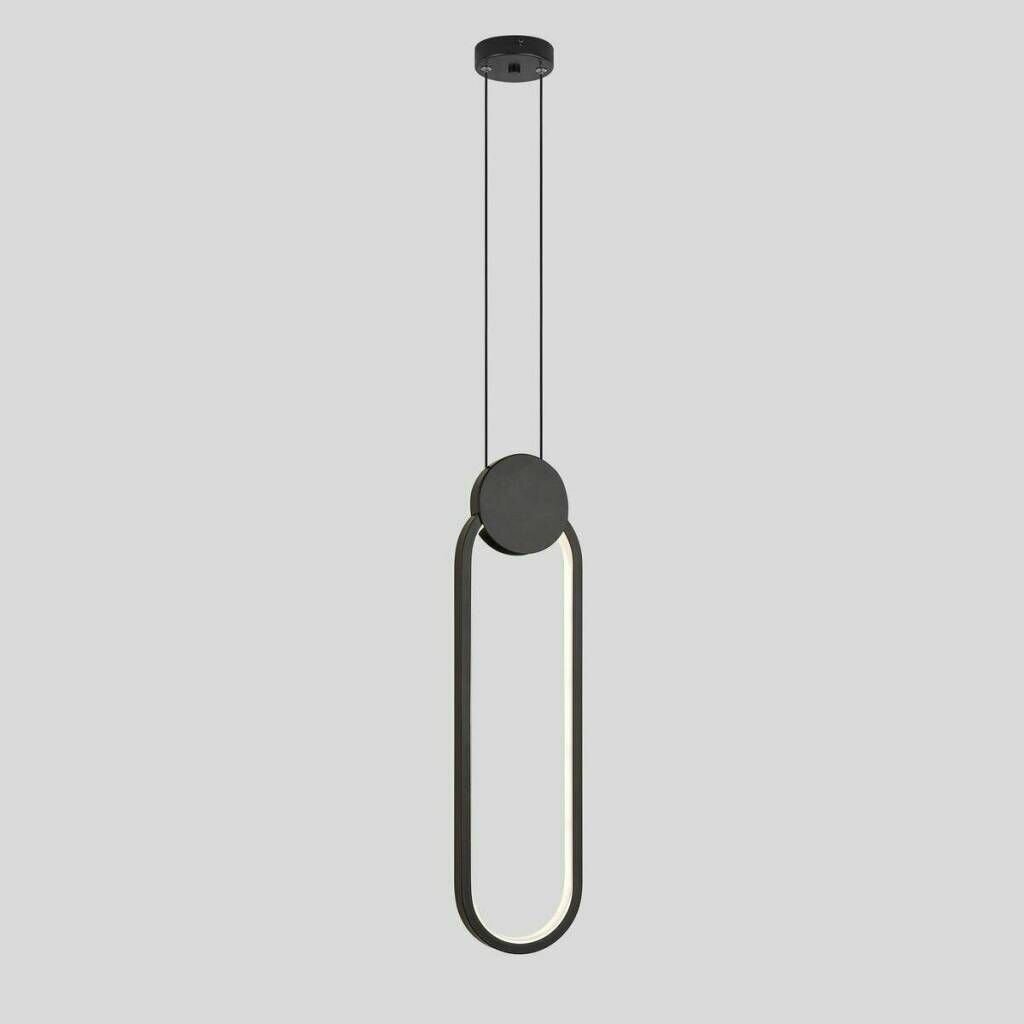 Подвесной потолочный светодиодный (регулируемый по высоте и свечению) светильник Lilo Black (теплый/нейтральный/холодный)