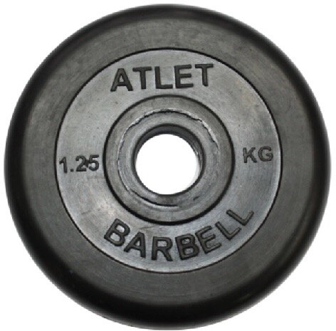 Диск MB Barbell MB-AtletB51 1.25 кг черный