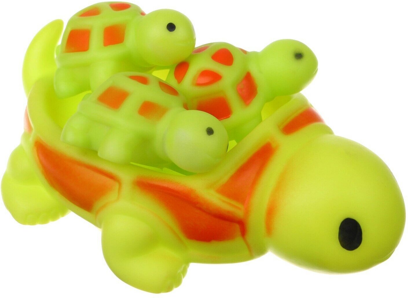 Набор игрушек для ванны «Мыльница: Черепаха», 14,5 см, с пищалкой, 4 шт, Крошка Я