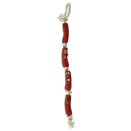 Игрушка для собак Четыре сосиски, веревка, 630мм, 1шт игрушка для собак четыре сосиски веревка 630мм 1шт